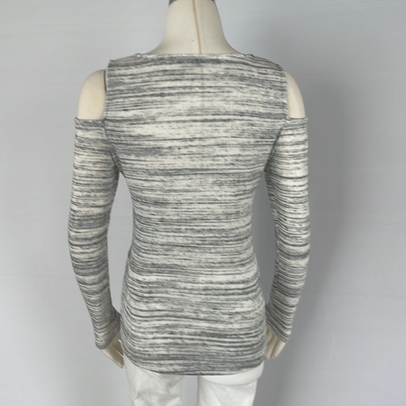 Boston Proper Grey/White Open shoulder X Small - Picture 8 of 10